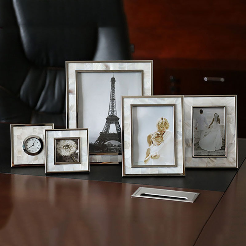Bamboo Photo Frame - Avrupa Kabuk Dekoratif Alaşım Fotoğraf Çerçeveleri