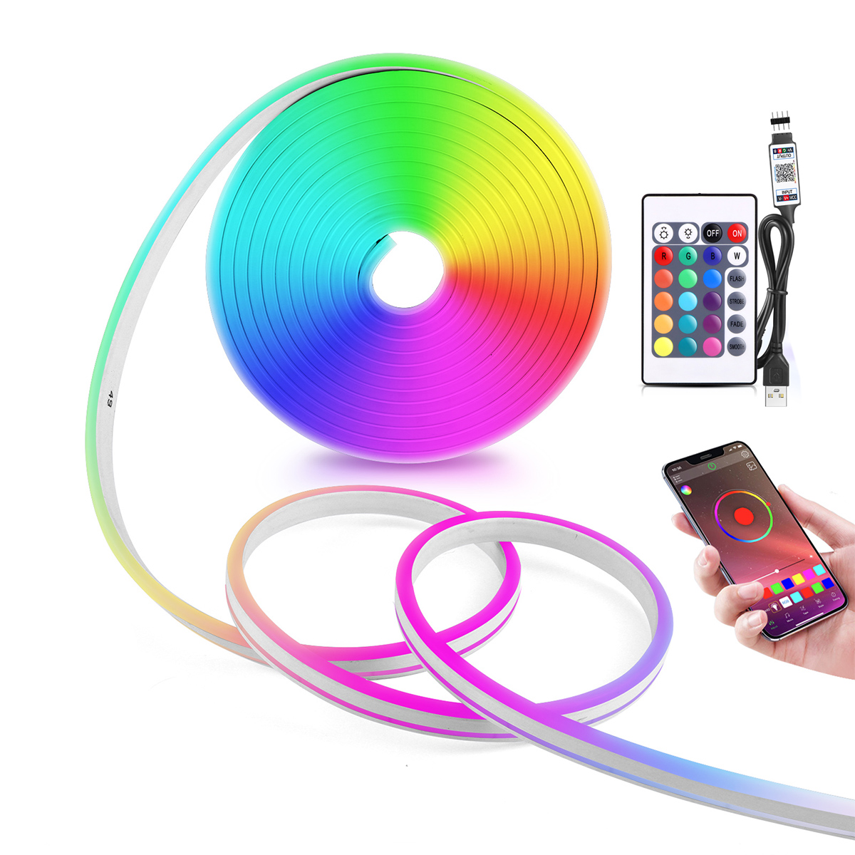 Home Decor Free App - 5V USB RGB Neon LED Şerit