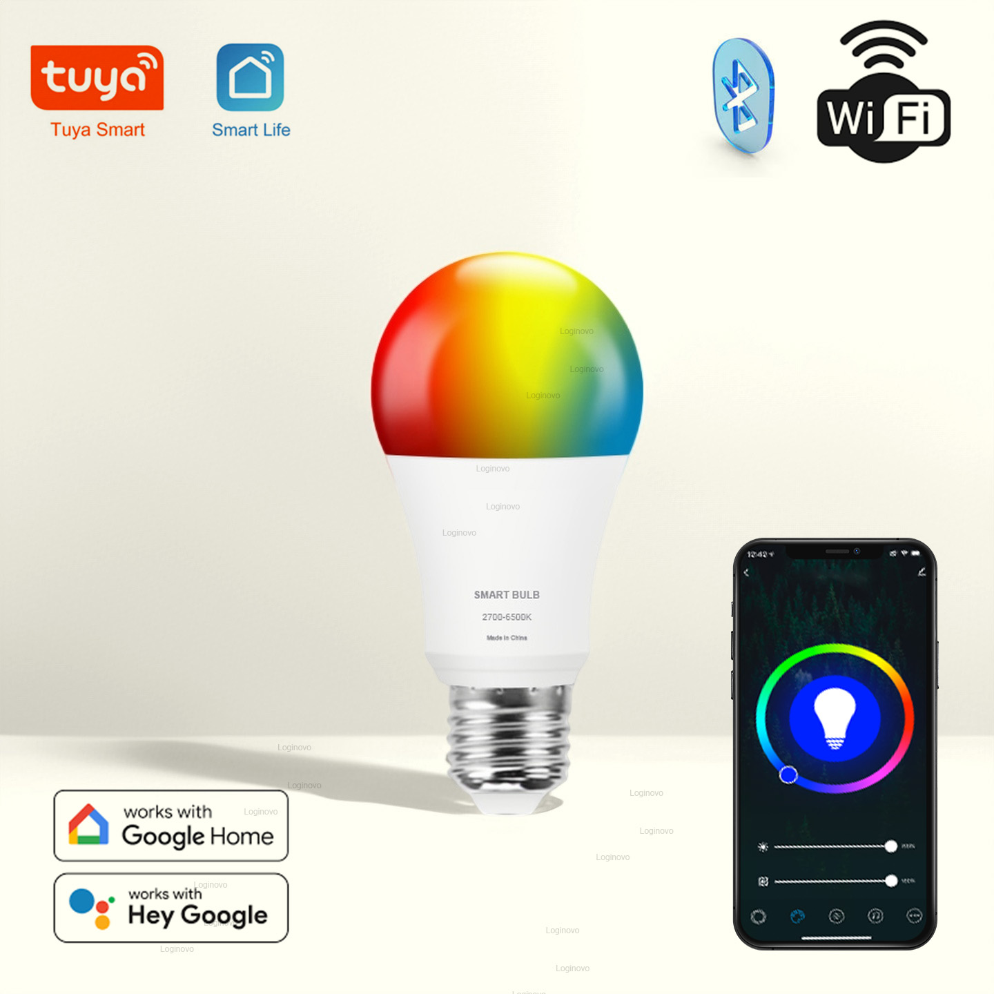 Home Decor Free App - Tuya LED Ampul Lamba Bluetooth/WiFi E27