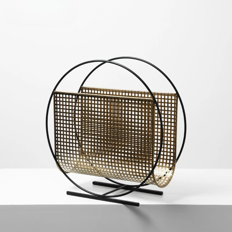 Home Decor Magazine - Yaratıcı Tasarımlı, Yuvarlak Metal Dergi Standı,