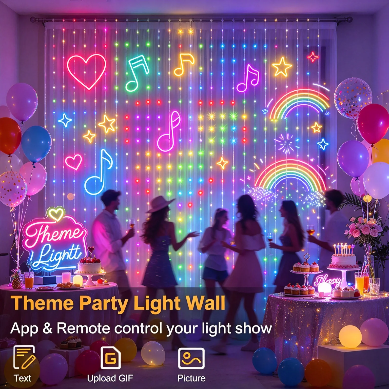 Akıllı LED Perde Işık Zinciri, - Home Decor Free App incelemesi ve fiyatı