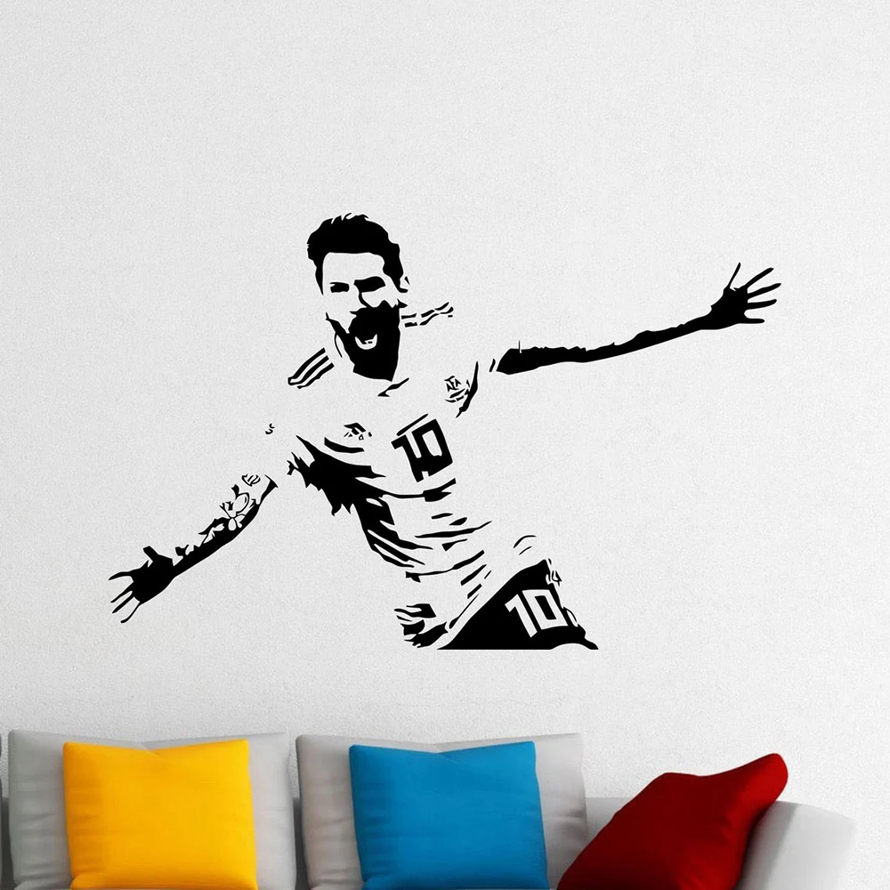 Messi duvar çıkartması vinil y - Home Decor Indonesia incelemesi ve fiyatı